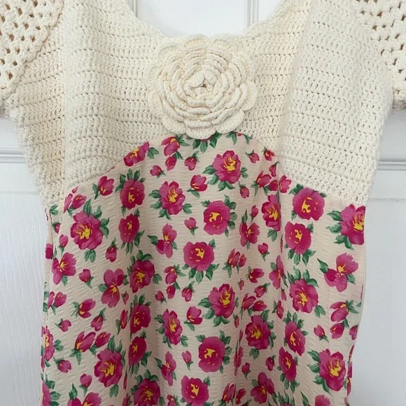 English Factory Cream and Pink Floral Dress - Picture 2 of 4